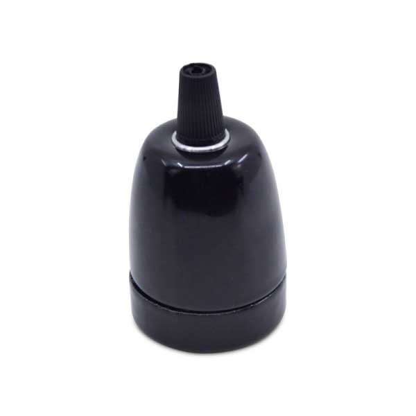 Suporte Cerâmica E27 Preto Suporte Cerâmica E27 Preto