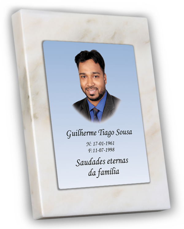 Lápida de Mármol Blanco 20x24 cm Lápida de Mármol Blanco 20x24 cm